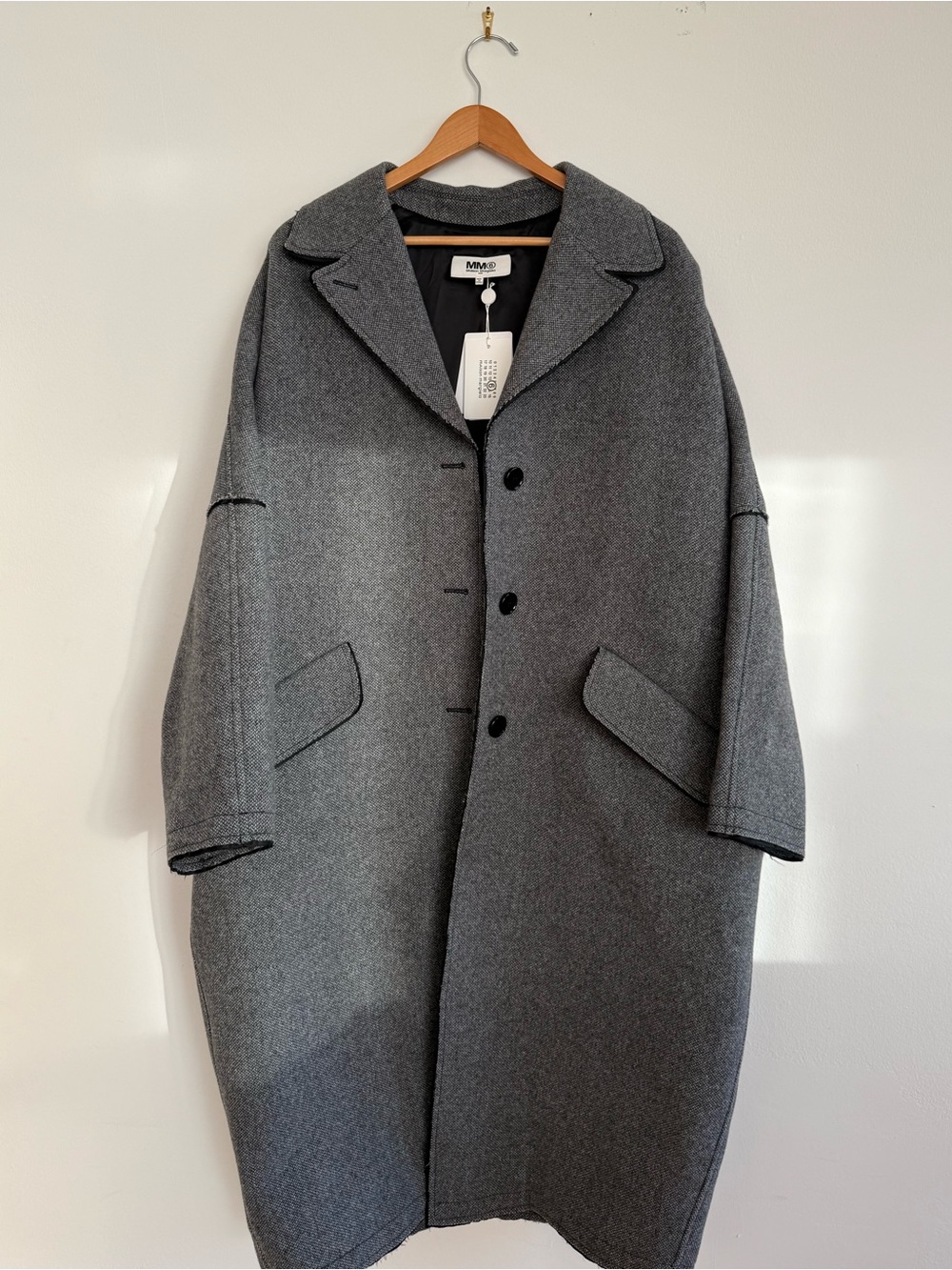 Maison Martin Margiela Gray Wool Pea Coat